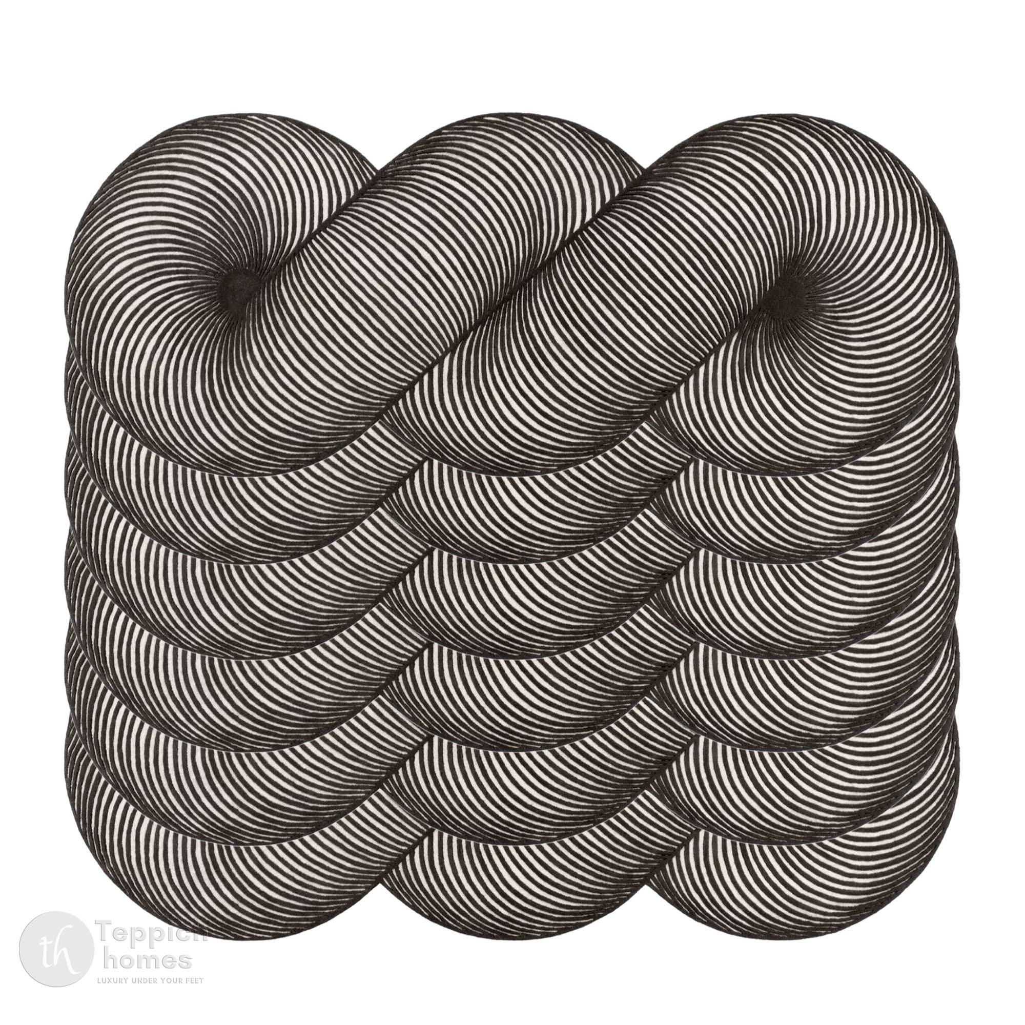 Hand Tufted Wool Rectangle Black Dining Room Living Room Bedroom Hallway 5x5 6x6 7x7 9x9 11x11