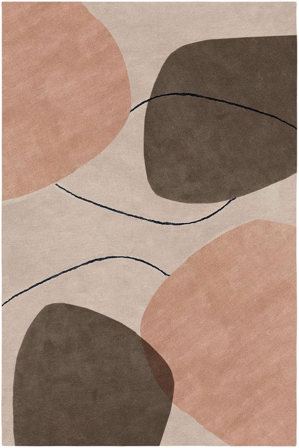 Hand Tufted Rectangular Rug 5x7 5x8 6x7 6x9 Multi Color Wool Dining Room Kitchen Living Room or Bedroom