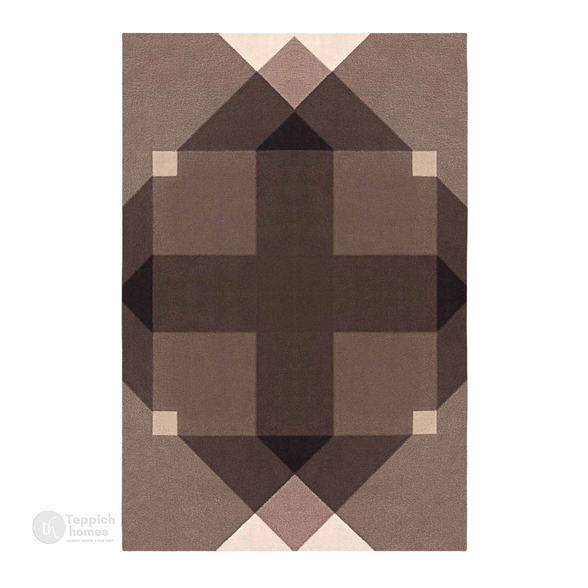 Grey Rectangle  Modern Tufted Area Rug for Bedroom and Living Space