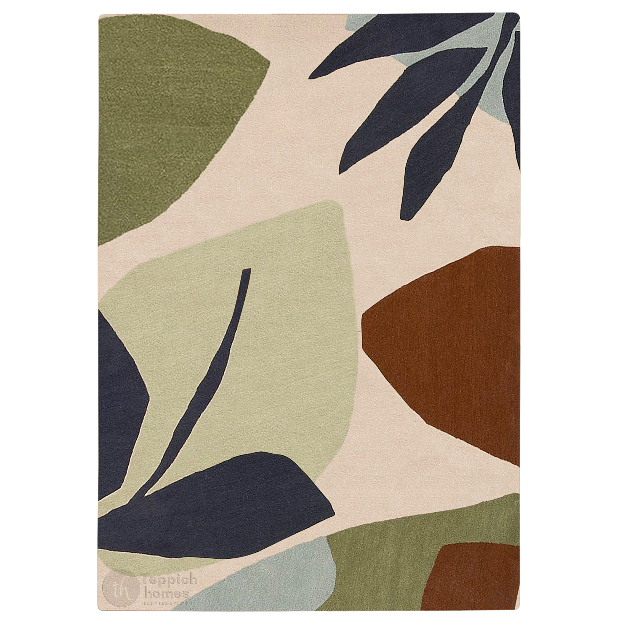 Hand-Tufted Green Area Rug 6x8 6x9 6x10 7x10 Living Room Tufted