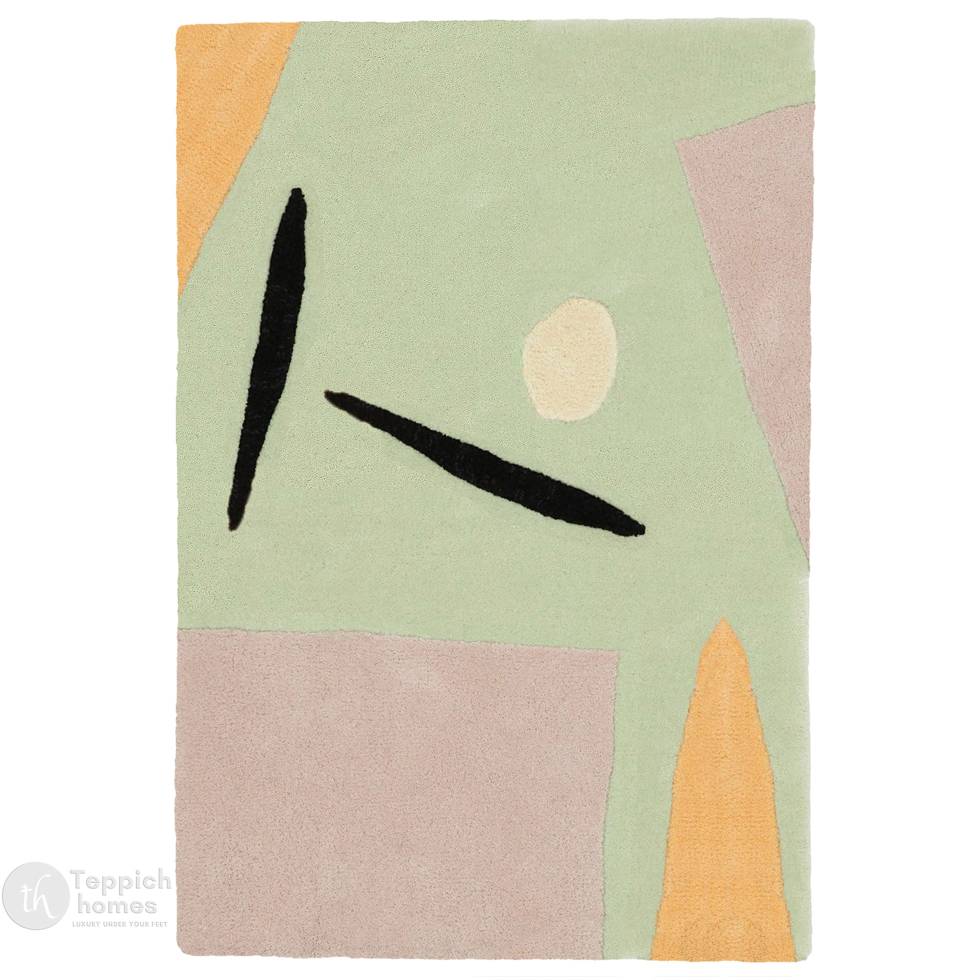 Hand-tufted Rugs  Light Green Rug for Bedroom and Living Space