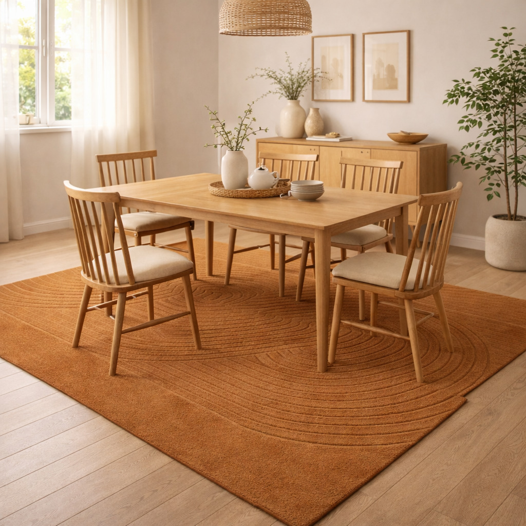 Hand Tufted Rectangle  Wool Rug 5x7 6x9 7x10 8x13 9x13 Brown Dining Room Living Room Hallway Kitchen Bedroom