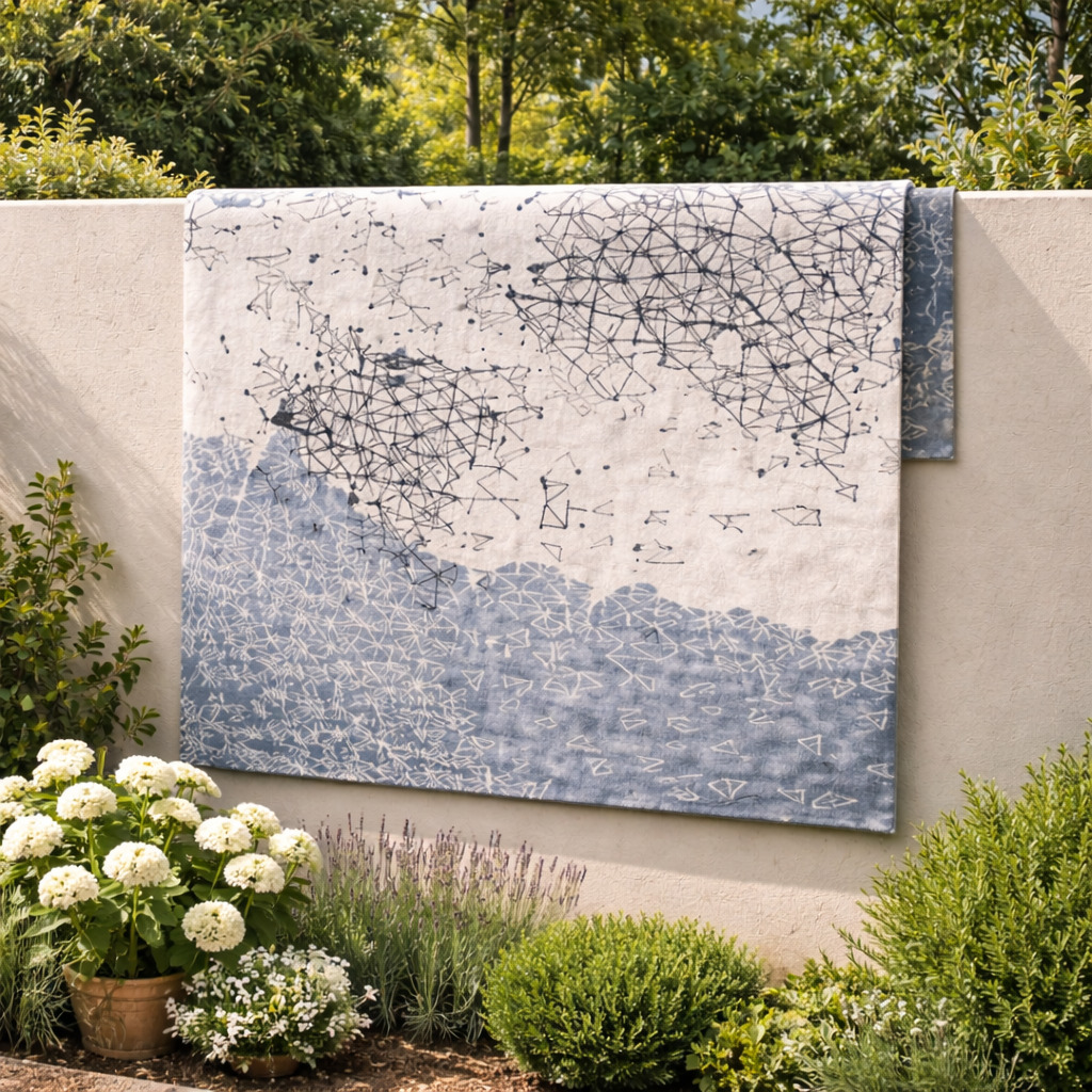 Tufted Batik Ubud Rug for Bedroom and Living Space