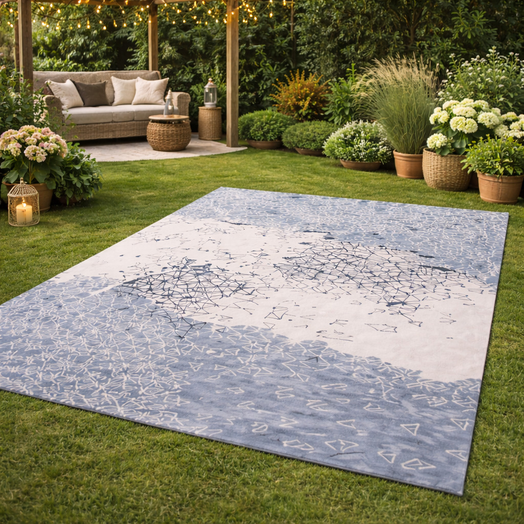 Tufted Batik Ubud Rug for Bedroom and Living Space