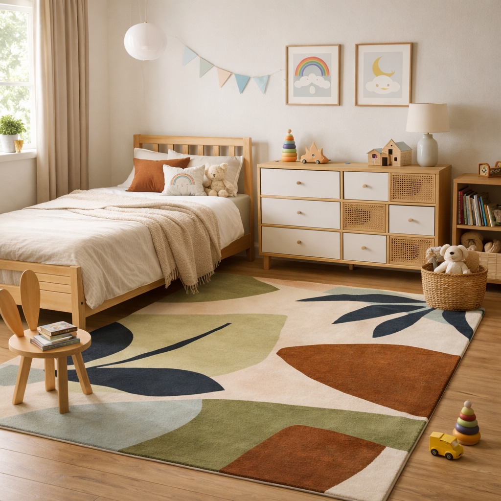 Hand-Tufted Green Area Rug 6x8 6x9 6x10 7x10 Living Room Tufted