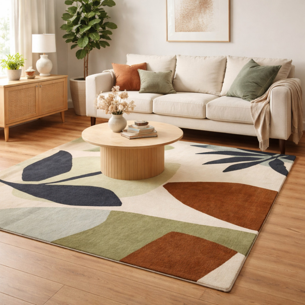 Image of Hand-Tufted, Green Area Rug, 6x8, 6x9, 6x10, 7x10, Living Room, Tufted