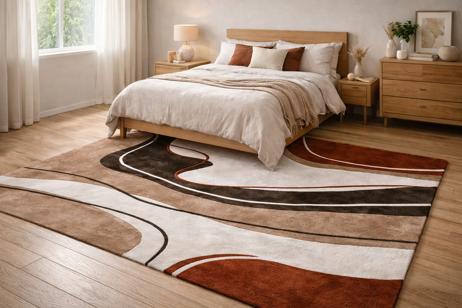 Bedroom carpet  Abstract wool rug  Area rugs  5x8 6x9 7x10 8x11  Tufted carpets