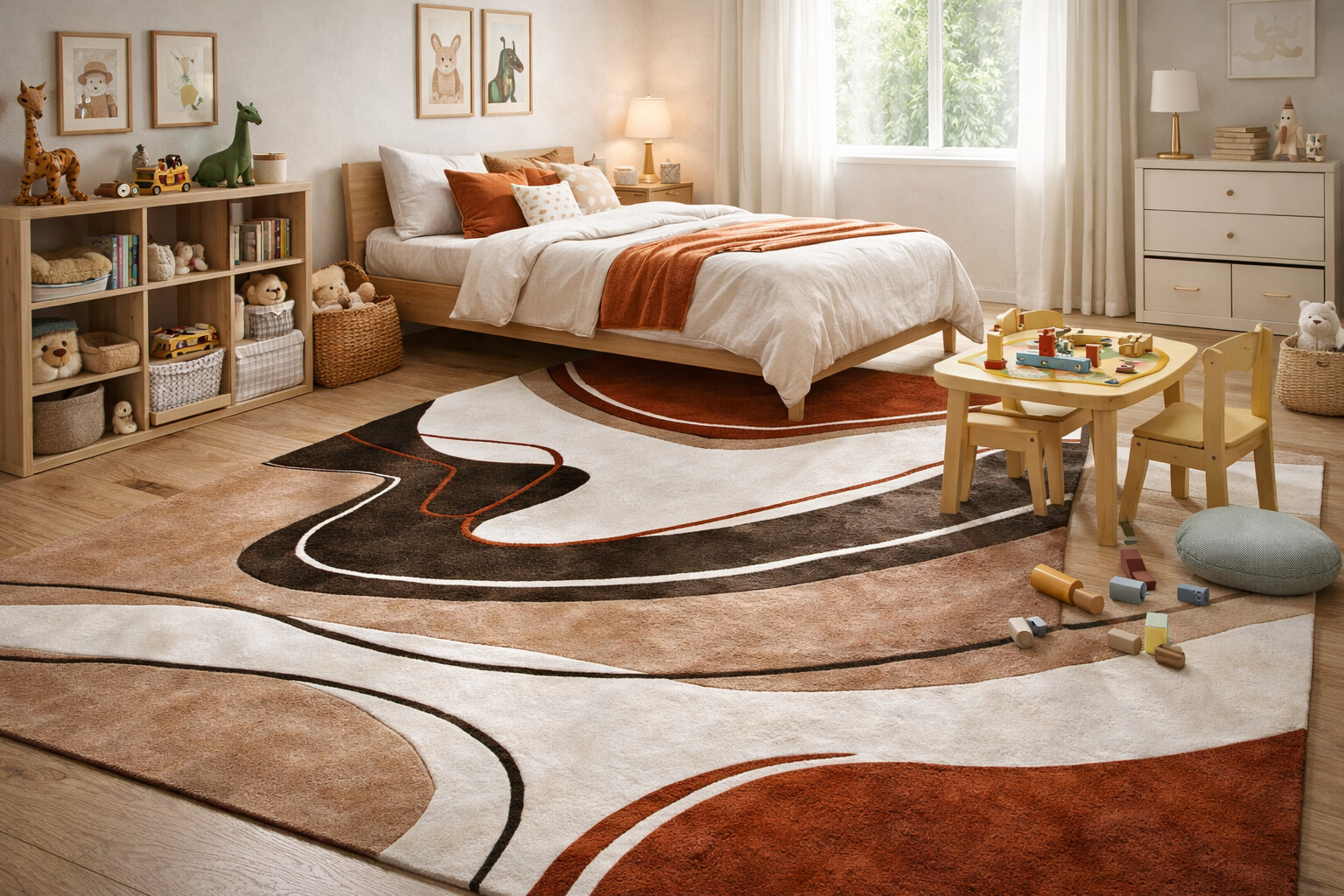 Bedroom carpet  Abstract wool rug  Area rugs  5x8 6x9 7x10 8x11  Tufted carpets