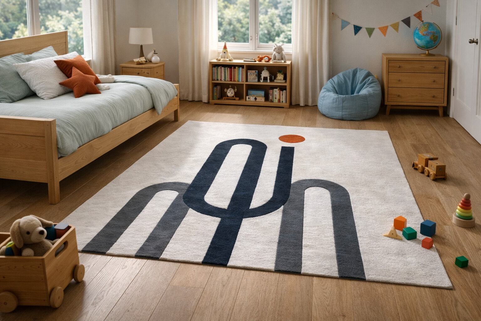 Area rugs 5x8  White wool  6x9 6x10 7x10 8x11  Bed Kids Living room  Tufted rug  Geometric carpet