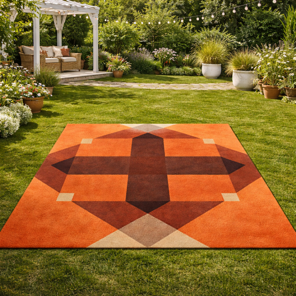 Brown tufted rug  7x10 8x11 9x12 10x14  Area rugs  Handmade  Woolen carpet  Bed Living room