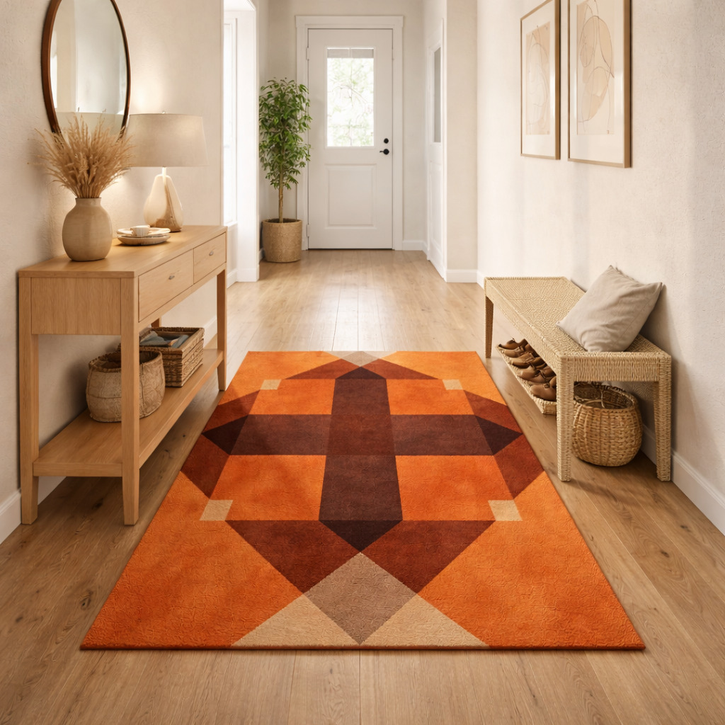 Brown tufted rug  7x10 8x11 9x12 10x14  Area rugs  Handmade  Woolen carpet  Bed Living room