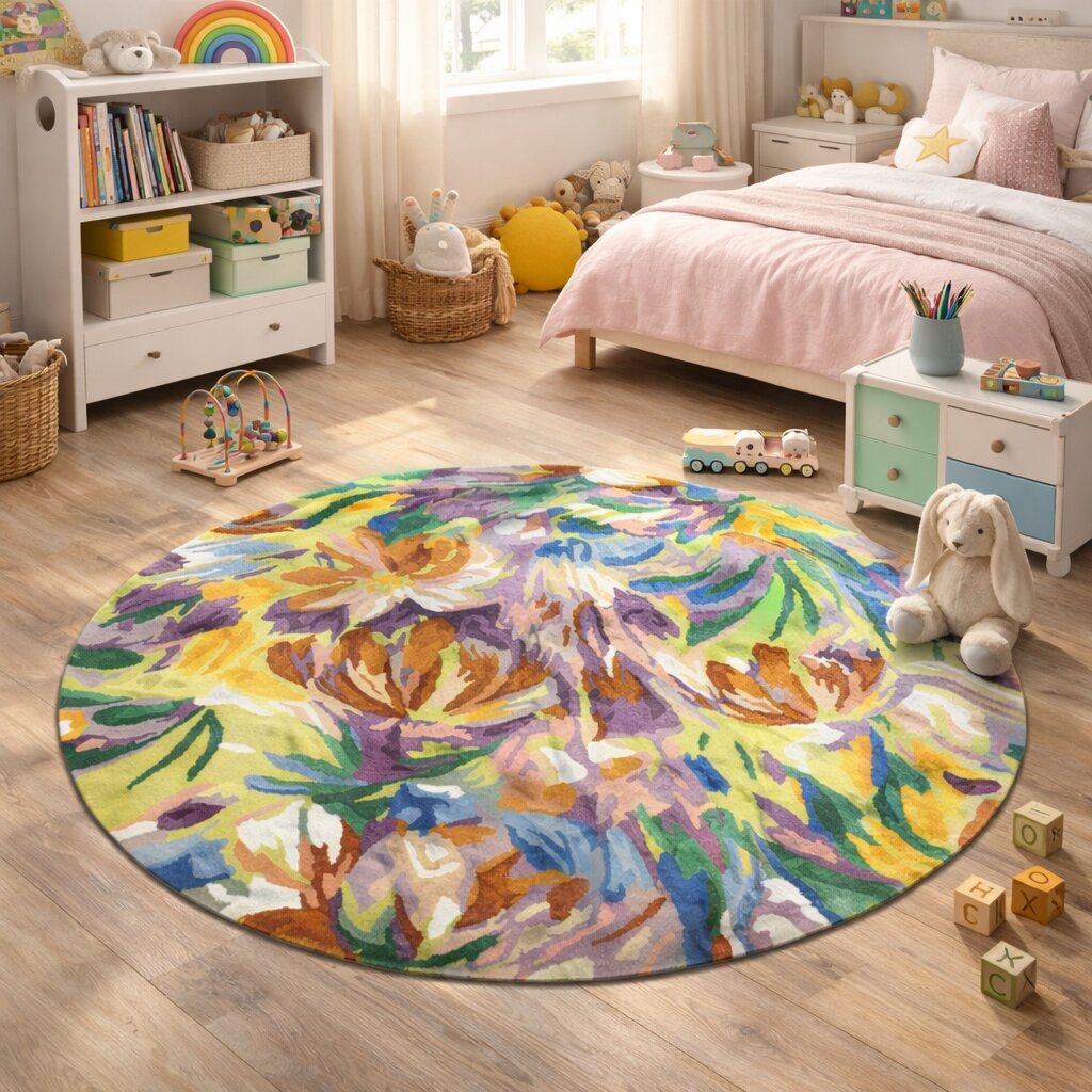 Hand Tufted 8x8 9x9 10x10 11x11 Green Rug Bedroom Rug