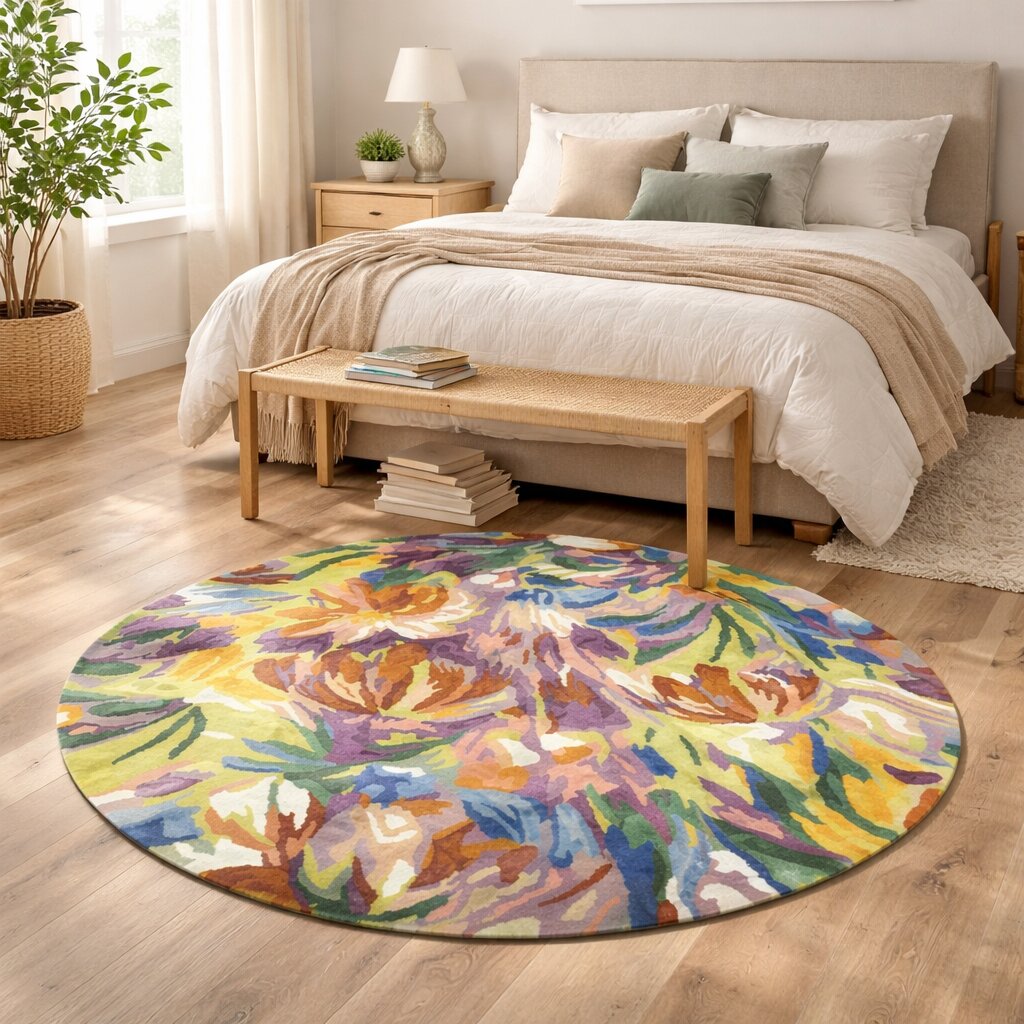 Hand Tufted 8x8 9x9 10x10 11x11 Green Rug Bedroom Rug