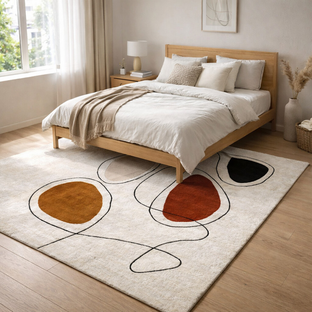 Image of Contemporary Artistic Rug with Organic Shapes