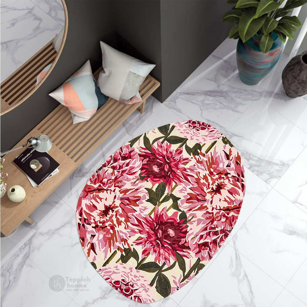 Pink Hallway Rug Patterns Blossom Garden Hallway Rug | Pink Rug 6x9 ft
