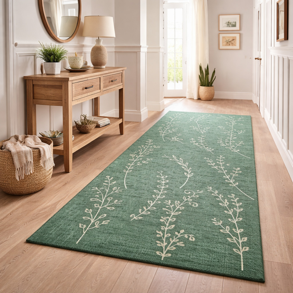 Living room carpet  Leaf patterned  Area rugs 7x10  6x10 6x9 6x8 5x8  Wool carpet  Green color  Hand Tufted