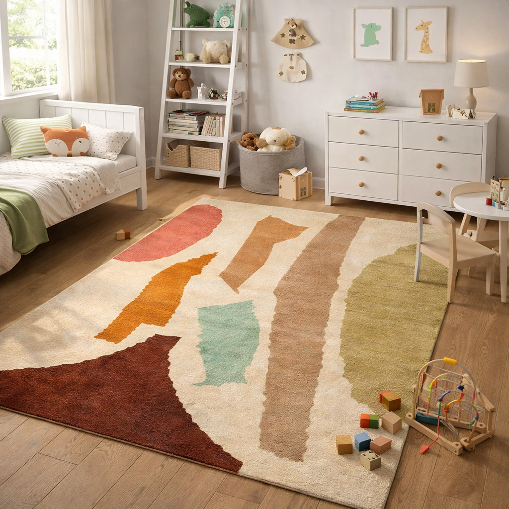 Hand Tufted Natural Multicolor Wool Rug Contemporary Style Dining Rooms Bedrooms Living Room 5x7 6x9 8x9 9x11 Rectangular