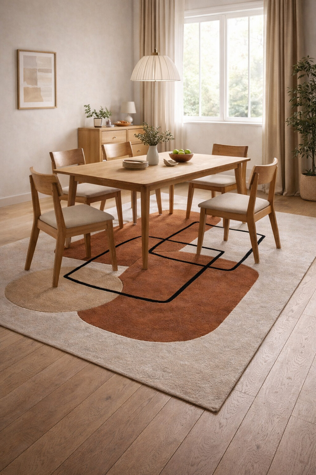 Tufted rugs  White and Brown color  6x10 7x10 8x11 9x13  Bedroom Living room  Area rug  Wool carpet