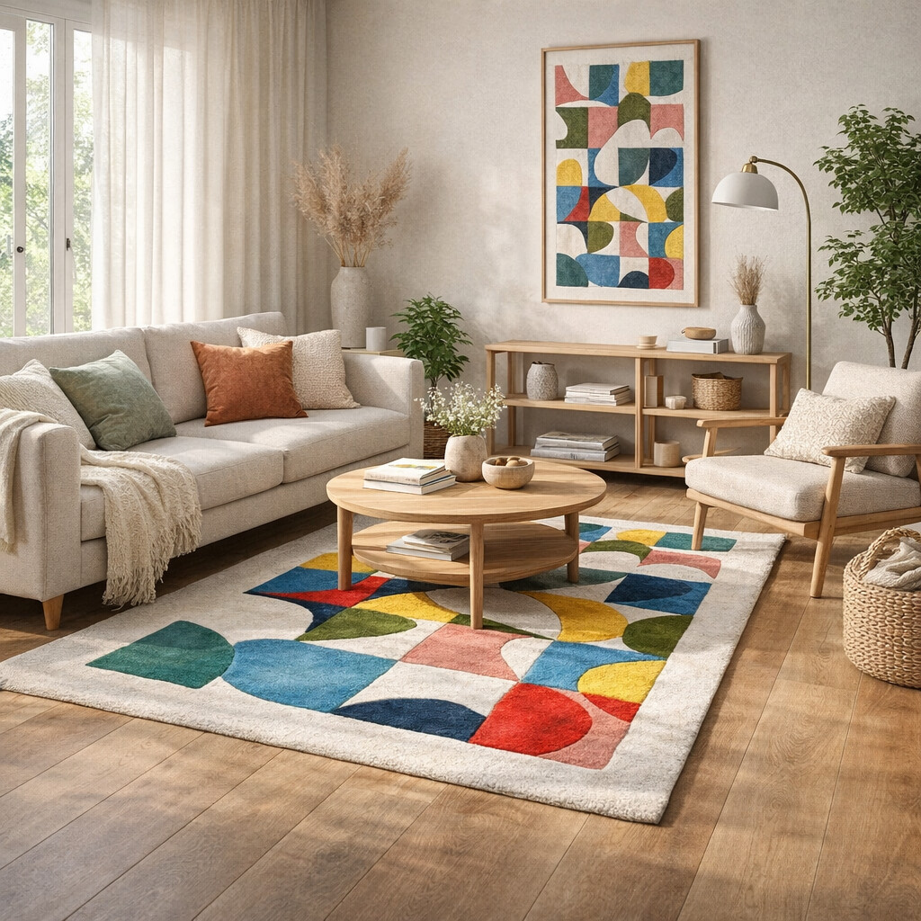 Contemporary Color Block Rug