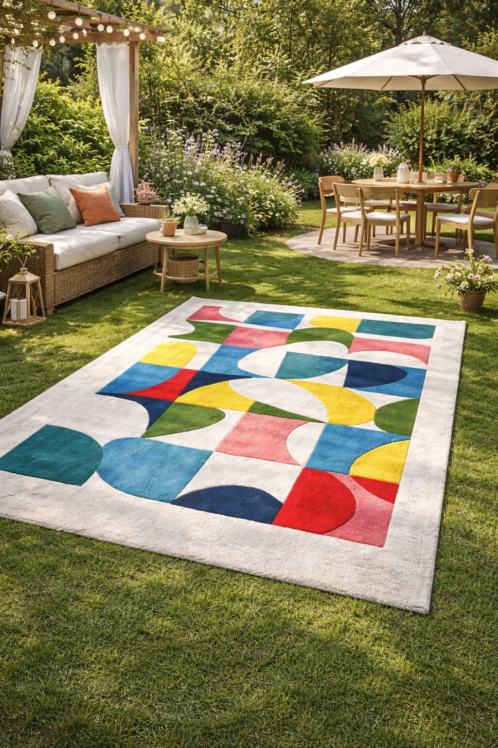 Contemporary Color Block Rug
