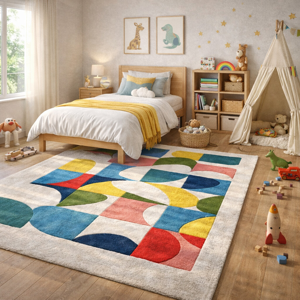 Contemporary Color Block Rug