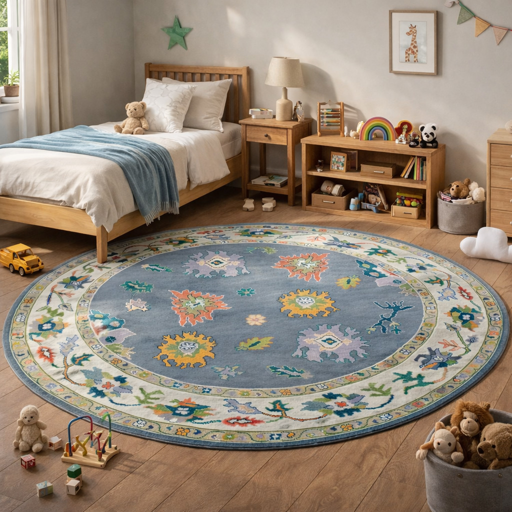 10x10 11x11 12x12 Handmade wool carpet Geometric design Round shape Large area rugs Hallway Living Dining space Knotted carpets