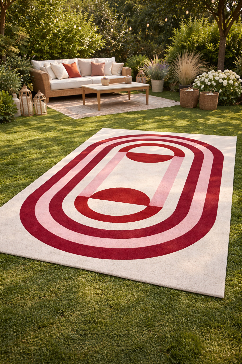 Stylish White Geometric Wool Area Rug - Available in 6x9 8x11 9x13 10x14 Sizes - Perfect for Hallways and Living Rooms - Rectangle Tufted Carpet