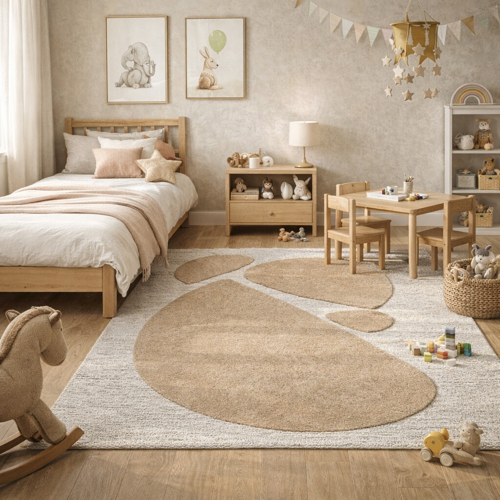 Bedroom area rugs  Geometric carpet  Tufted rug  8x13 9x10 10x13 11x12  Woolen carpet  Ivory and Beige color