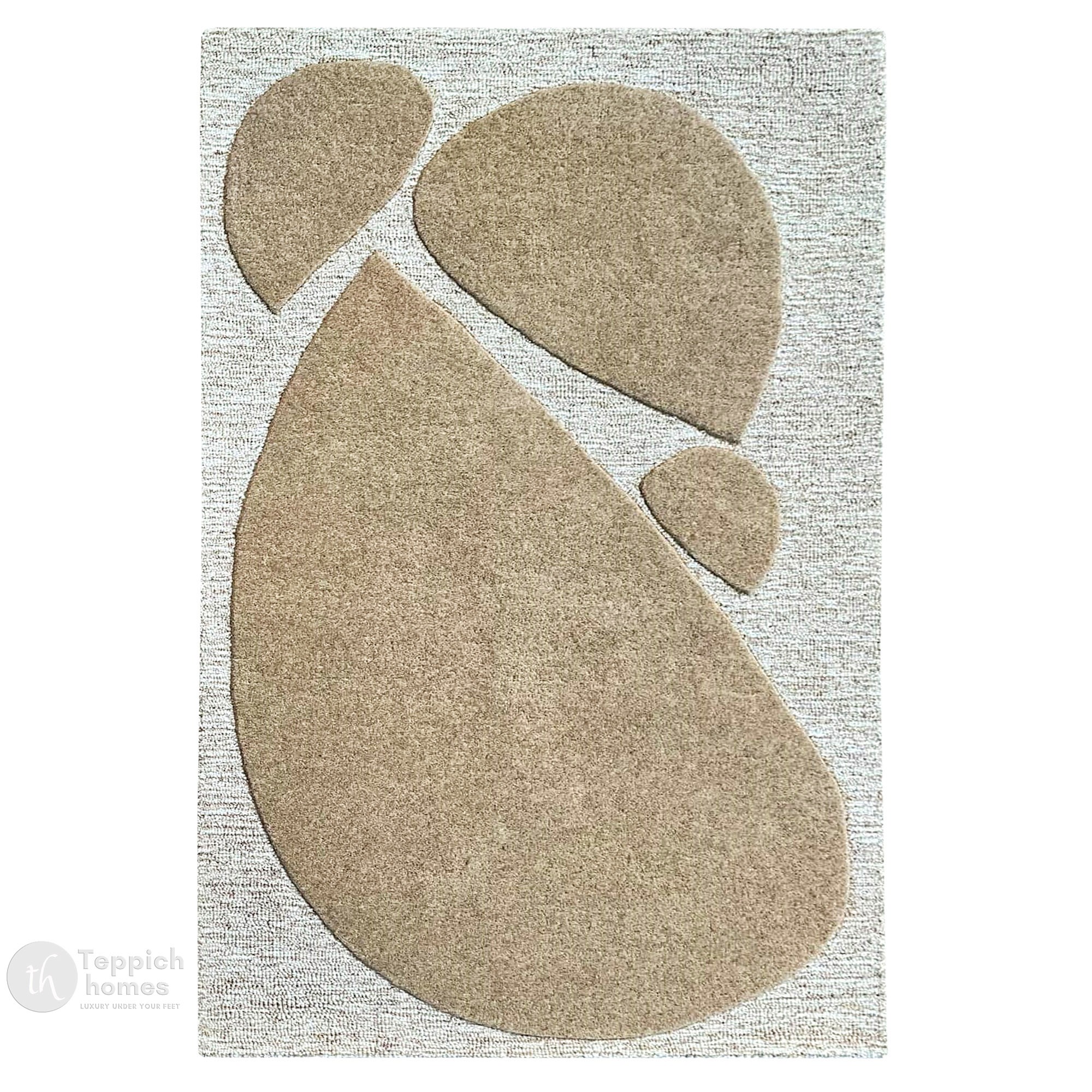 Bedroom area rugs  Geometric carpet  Tufted rug  8x13 9x10 10x13 11x12  Woolen carpet  Ivory and Beige color