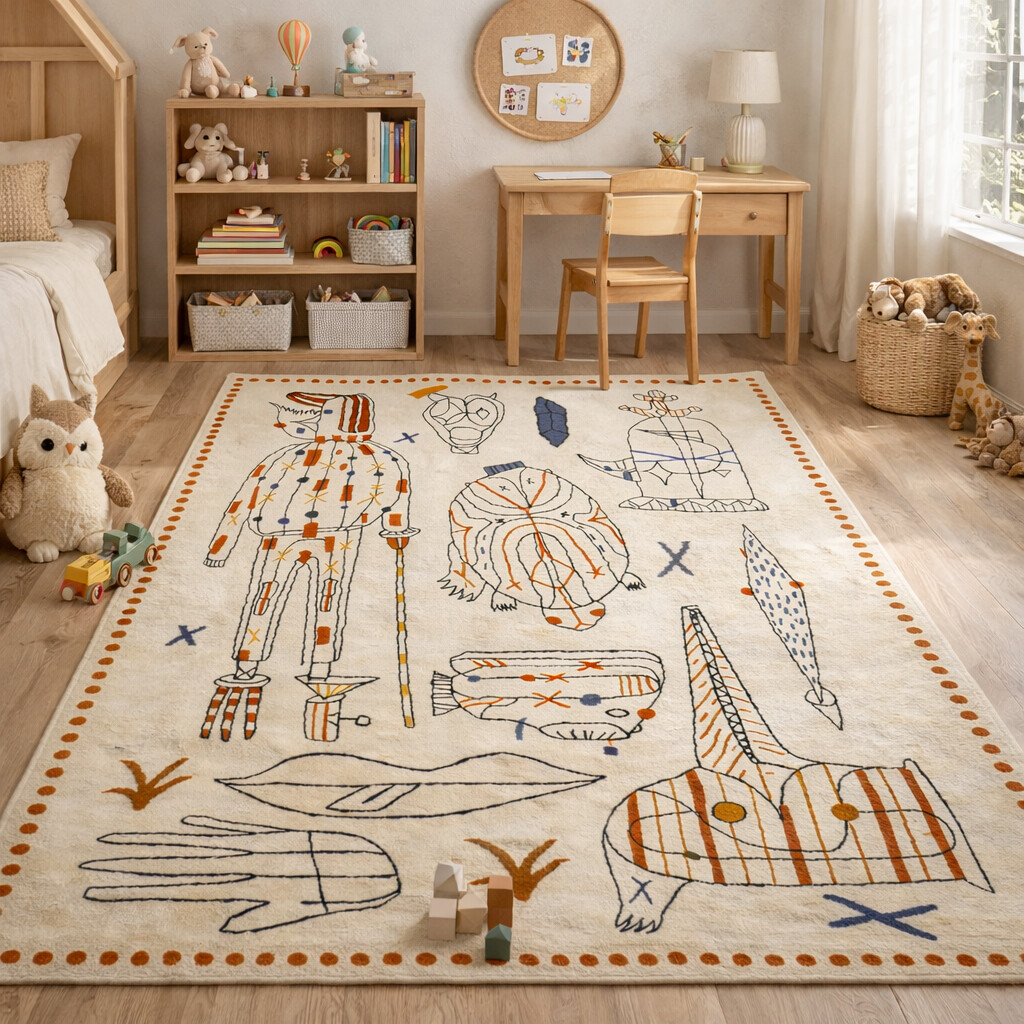 Wool rug 5x8  6x10 8x11 9x13 10x14  Large area rugs  Hand tuft  Beige carpet  Bed Living room  Modern carpets