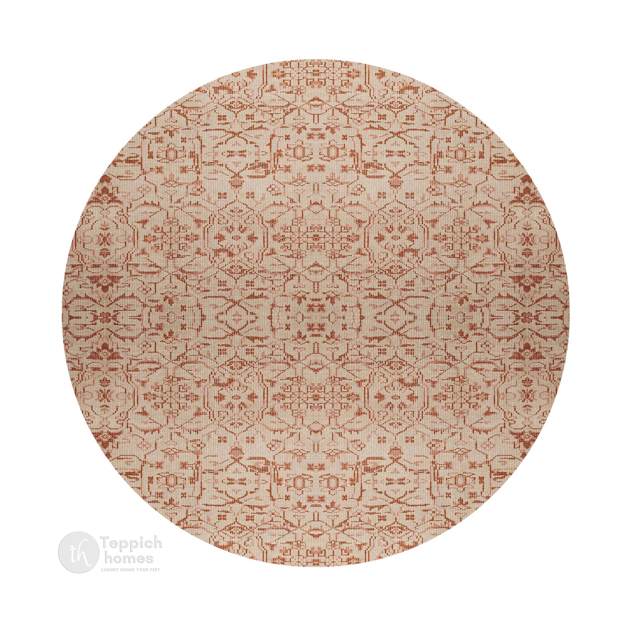 Hand Knotted Round Rugs Pink Color 9x9 10x10 11x11 12x12 Sizes for Hallway Bedroom Living Room Luxurious Wool Area Carpets