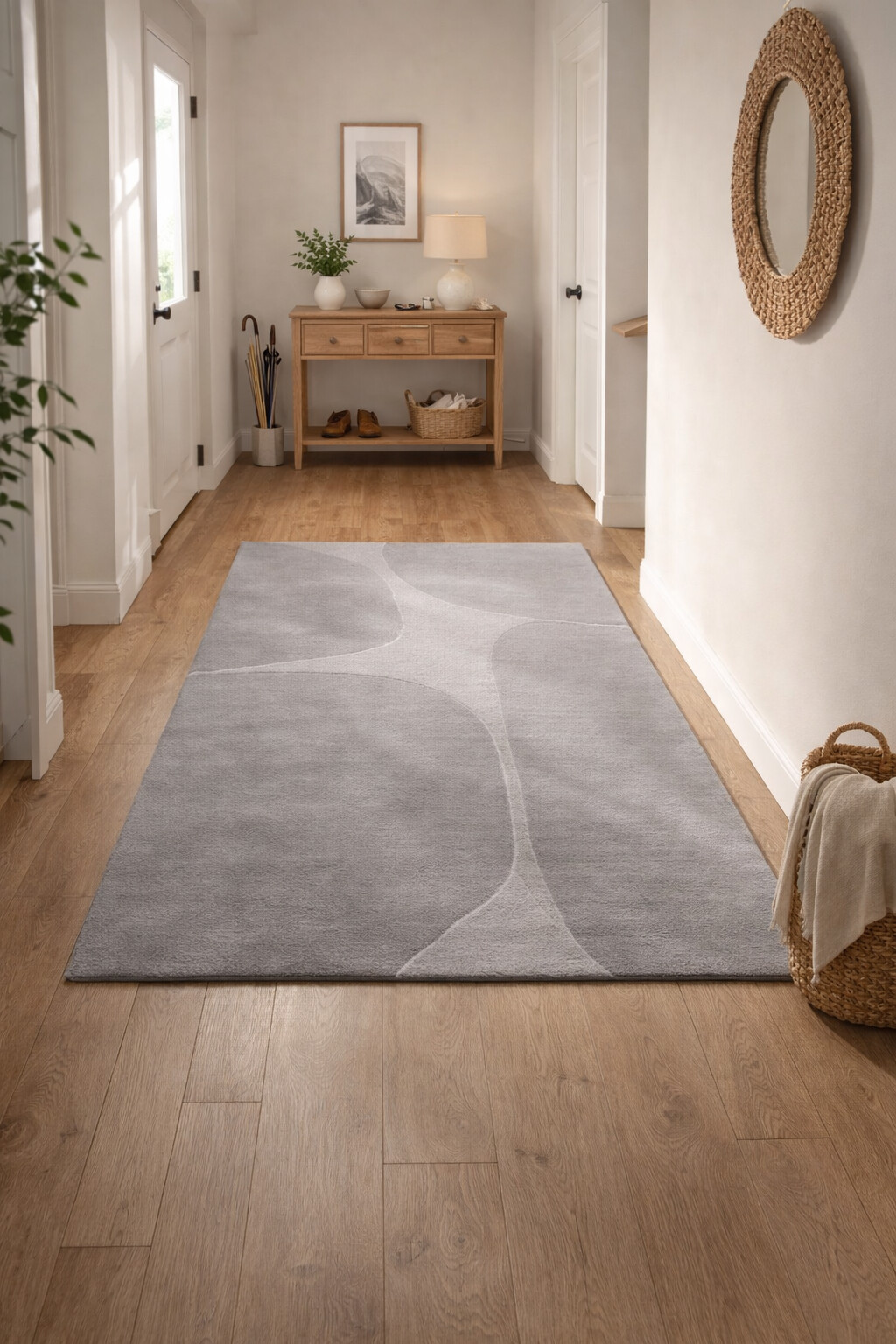 Wool Grey Rug 5x7 5x8 6x8 Large Area Rug Hand Tufted Bedroom Living Room Grey carpet