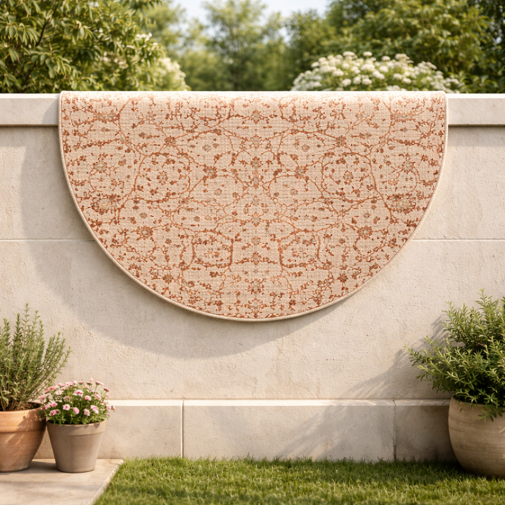 Hand Knotted Round Rugs Pink Color 9x9 10x10 11x11 12x12 Sizes for Hallway Bedroom Living Room Luxurious Wool Area Carpets