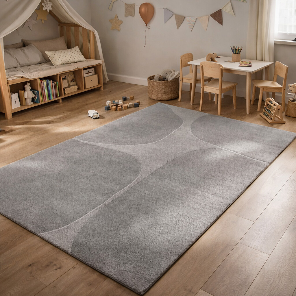 Wool Grey Rug 5x7 5x8 6x8 Large Area Rug Hand Tufted Bedroom Living Room Grey carpet