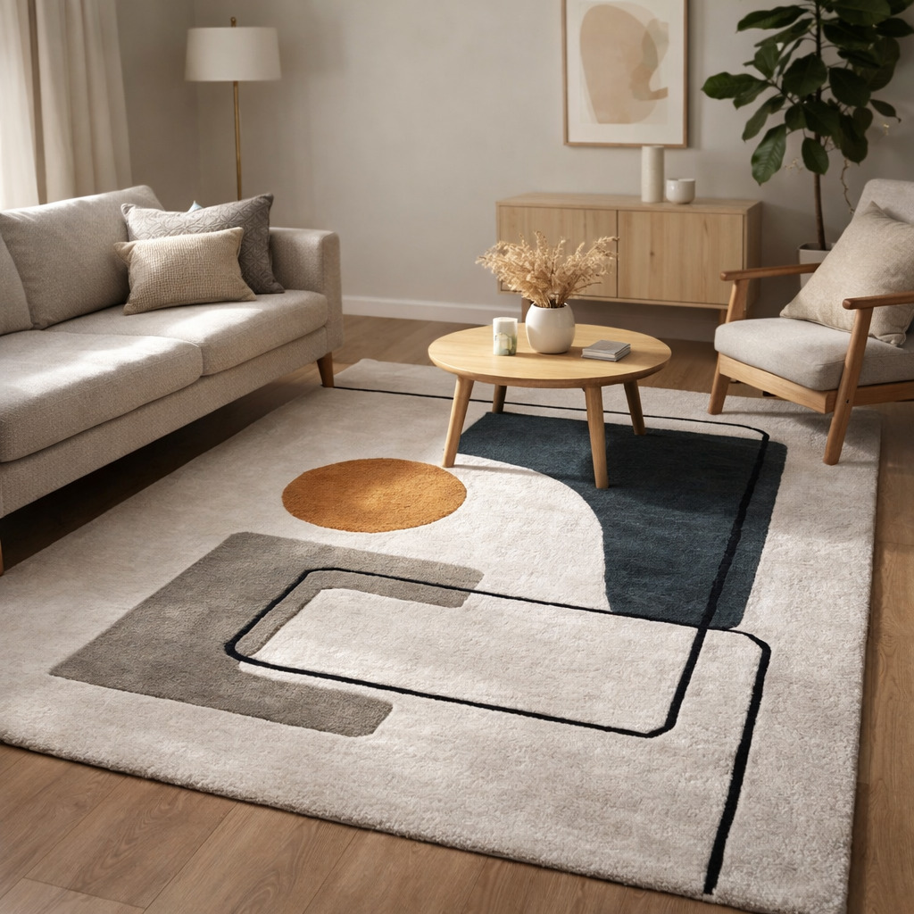 Contemporary Art-Inspired Area Rug
