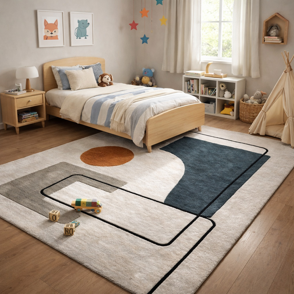 Contemporary Art-Inspired Area Rug