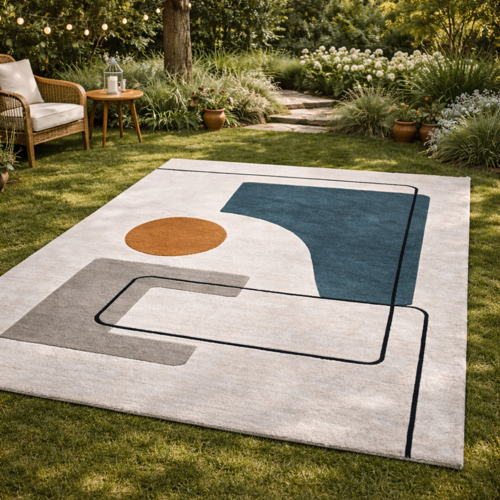 Contemporary Art-Inspired Area Rug