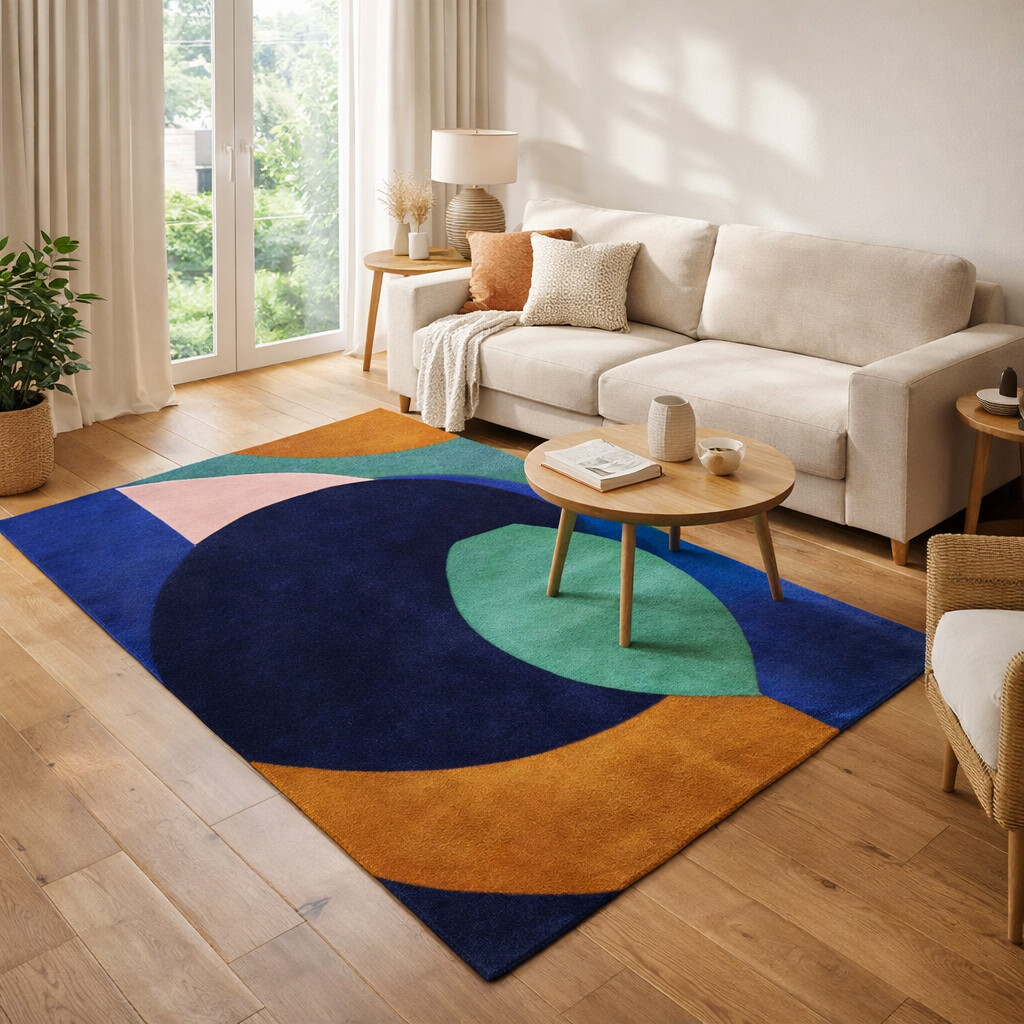 Earthy Modern Art Carpet