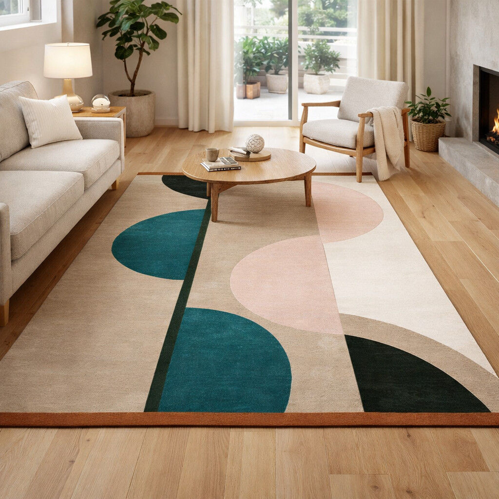 Stylish Color Block Rug