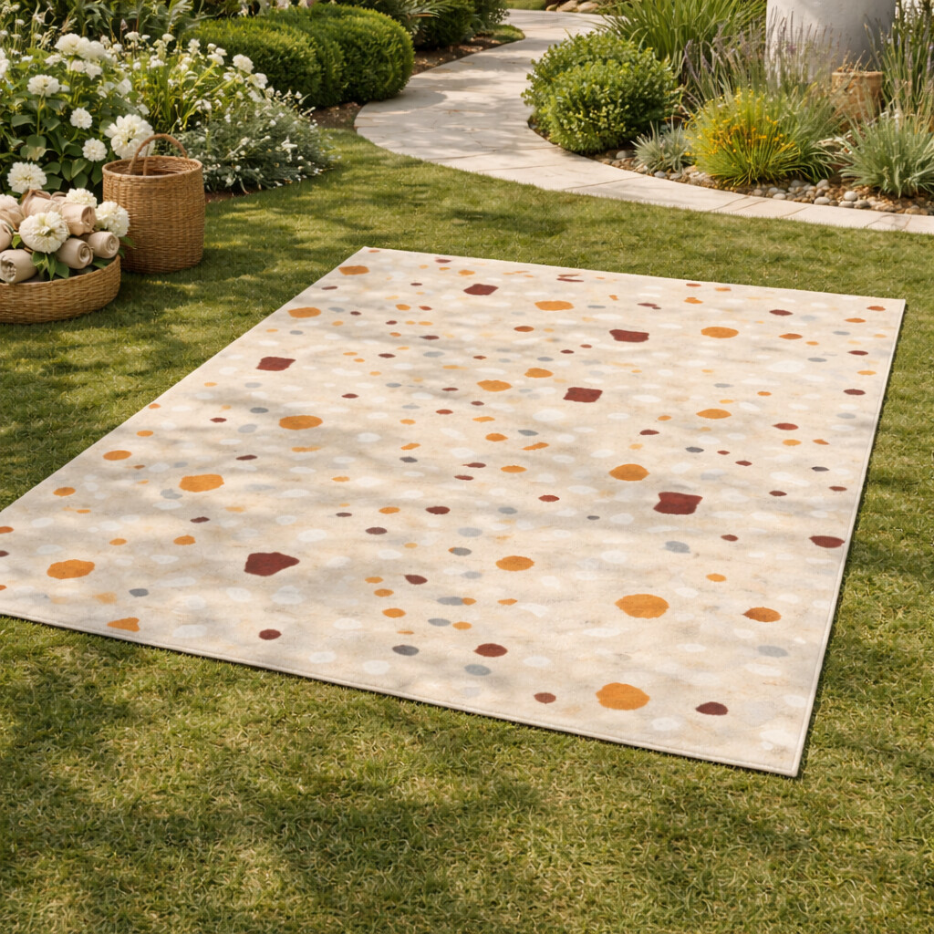 Chic Terrazzo Effect Designer Rug
