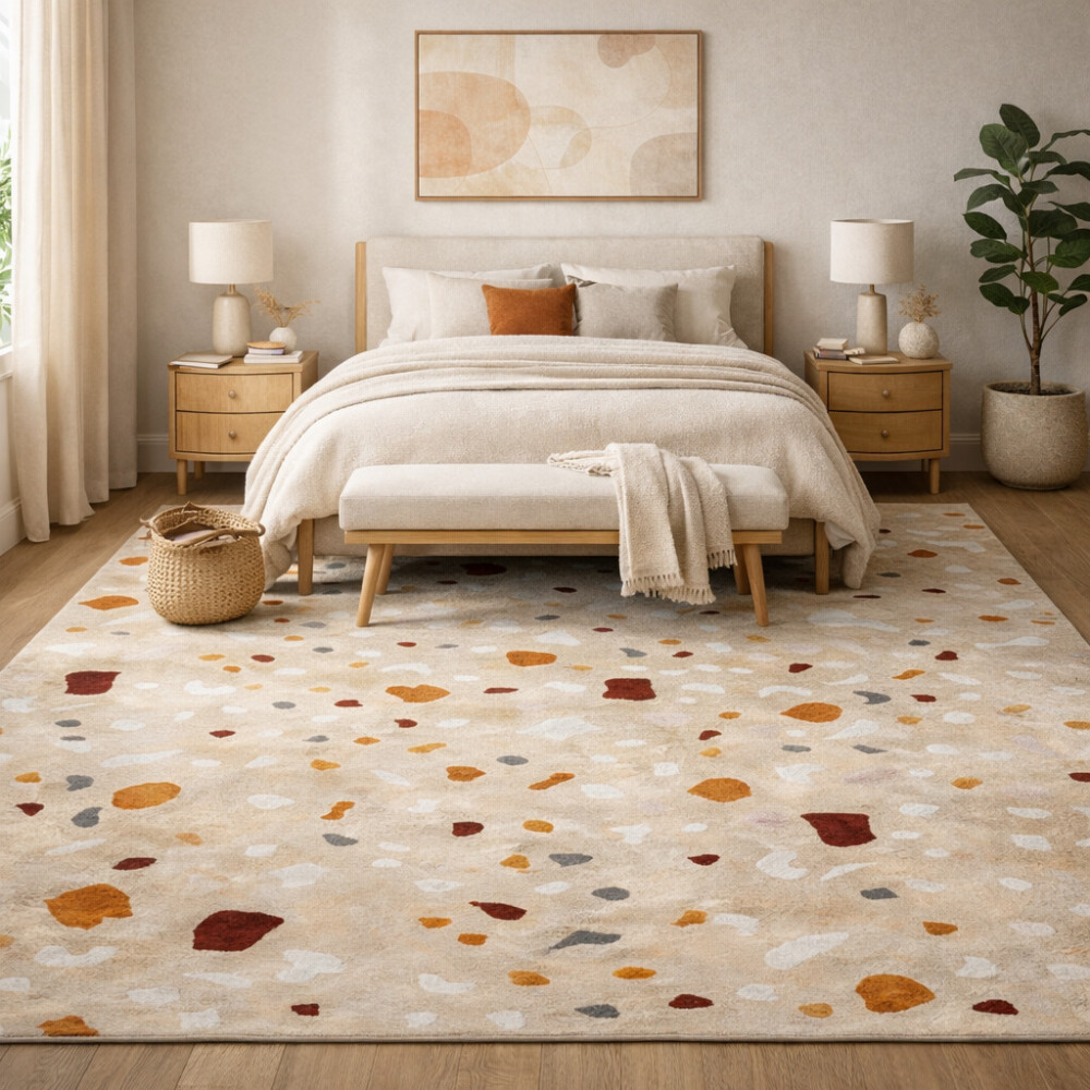 Image of Chic Terrazzo Effect Designer Rug