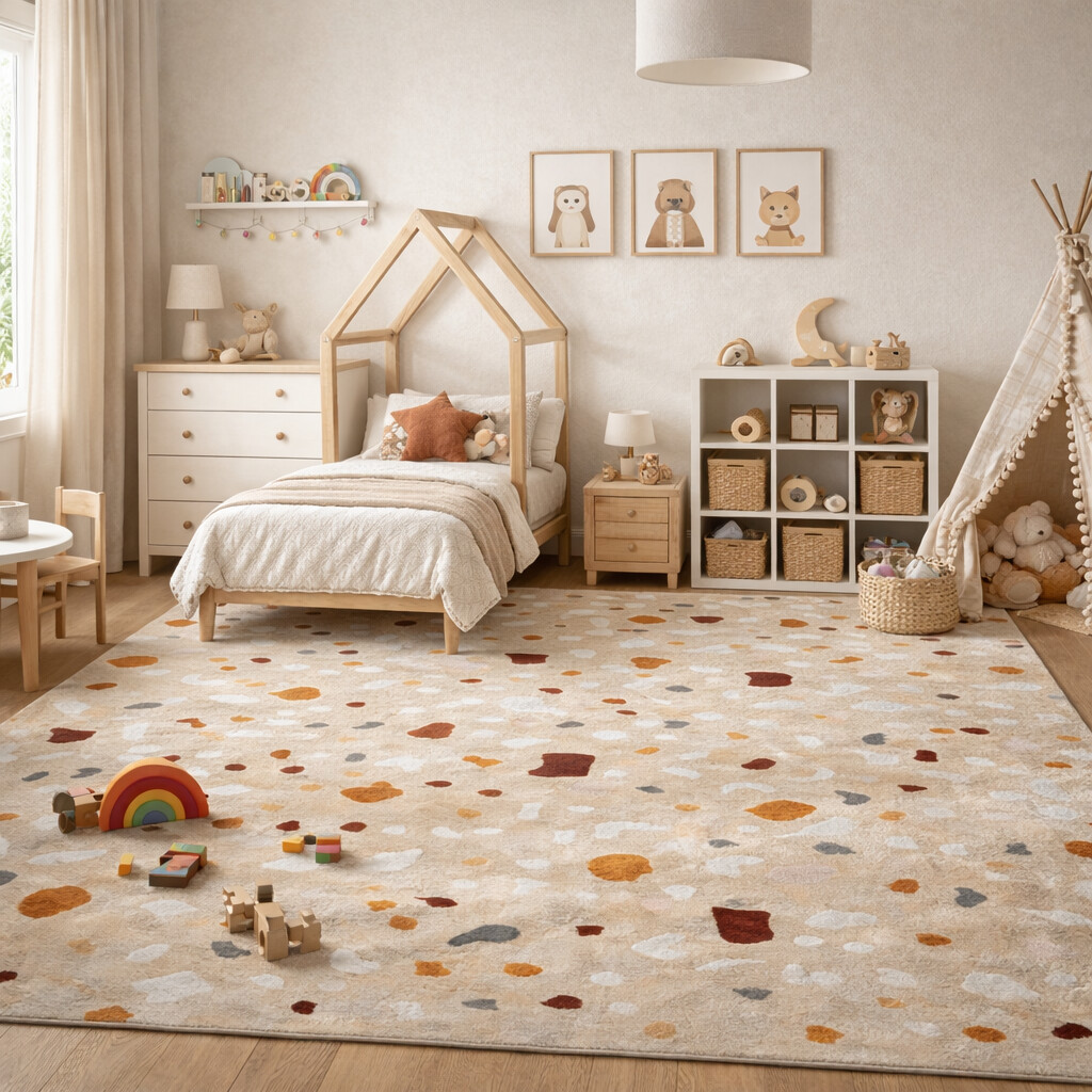 Chic Terrazzo Effect Designer Rug