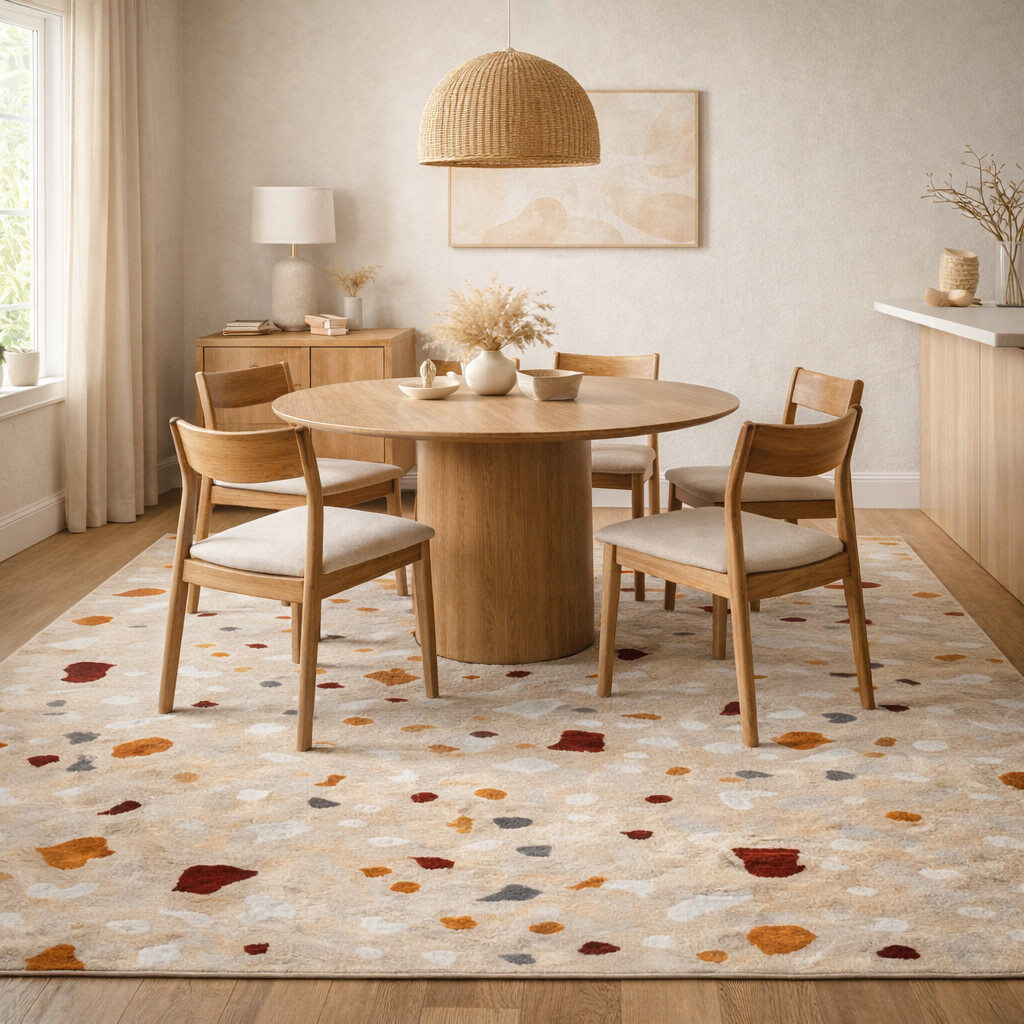 Chic Terrazzo Effect Designer Rug