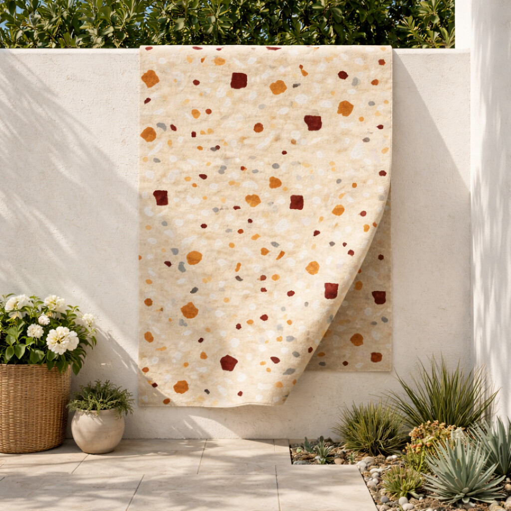 Chic Terrazzo Effect Designer Rug