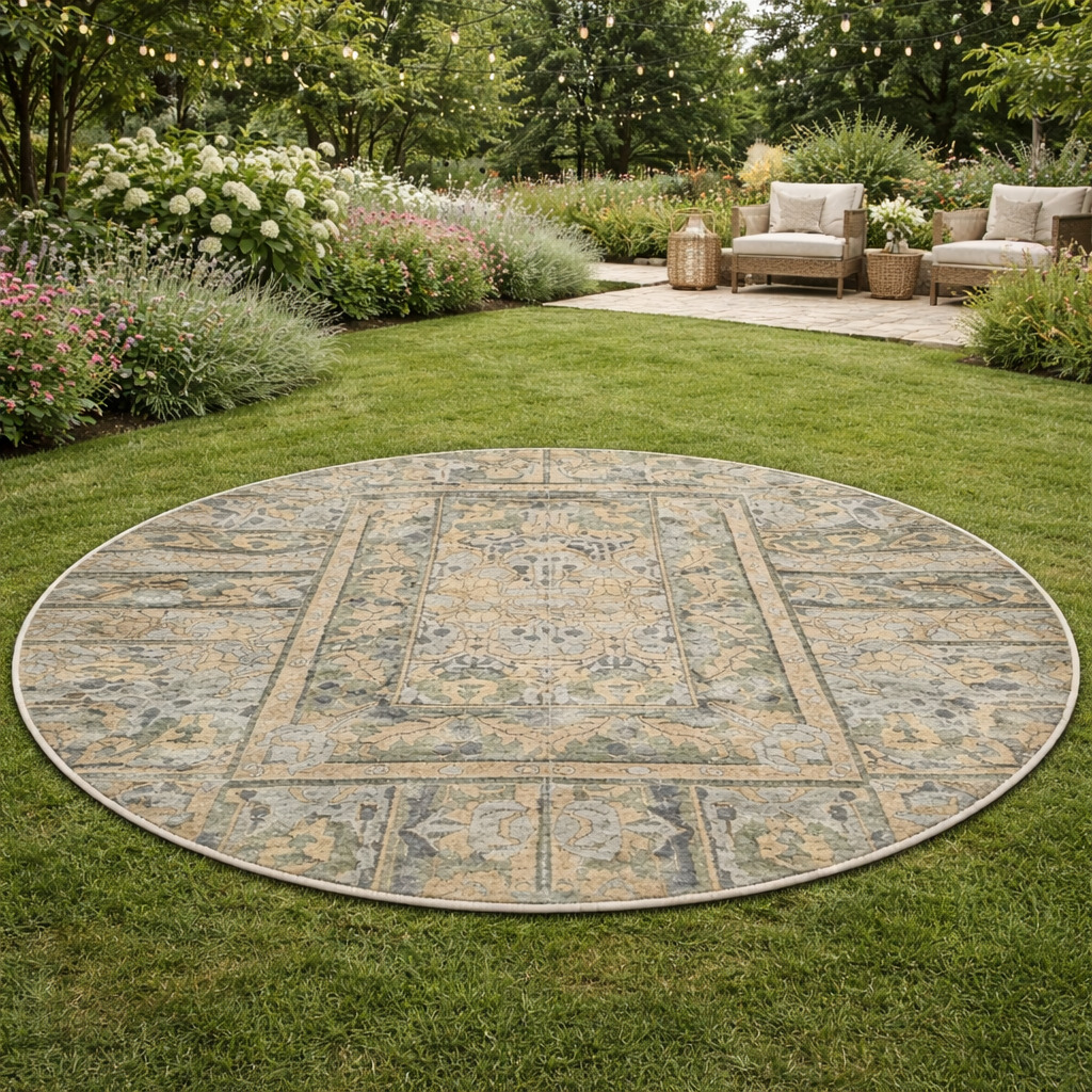 Custom Hand Knitted Green Wool Carpets Round Area Rugs 7x7 8x8 9x9 10x10 for Hallway Bedroom and Living Room Luxurious Woolen Carpets