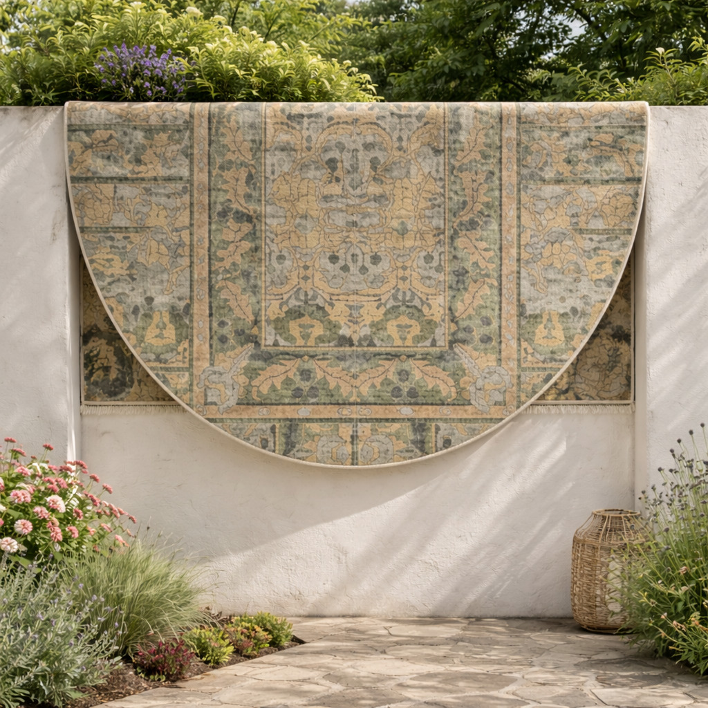 Custom Hand Knitted Green Wool Carpets Round Area Rugs 7x7 8x8 9x9 10x10 for Hallway Bedroom and Living Room Luxurious Woolen Carpets