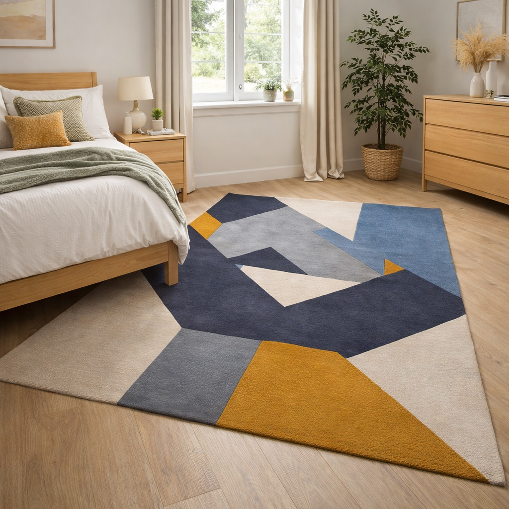 Hand Tufted Grey Area Rug 4x6 5x7 5x8 6x8 Wool Carpet Living Room Handmade