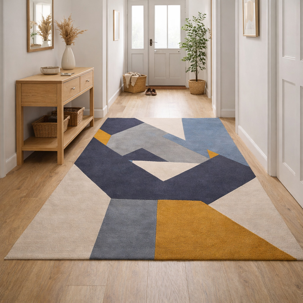 Hand Tufted Grey Area Rug 4x6 5x7 5x8 6x8 Wool Carpet Living Room Handmade