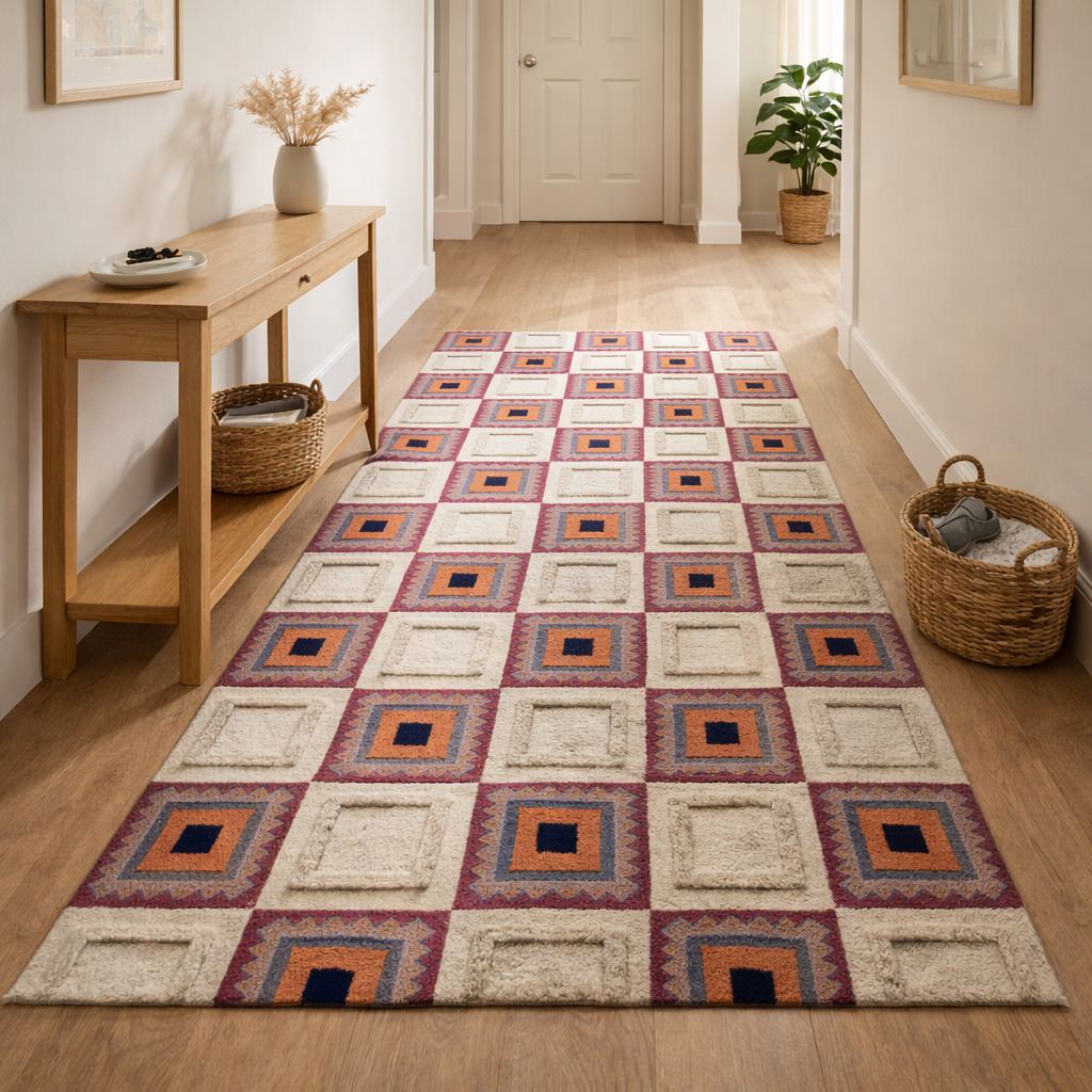 Hand Tufted 8x10 8x11 9x10 9x12 Tufte Cream Wool Area Rug Living Dinning Room