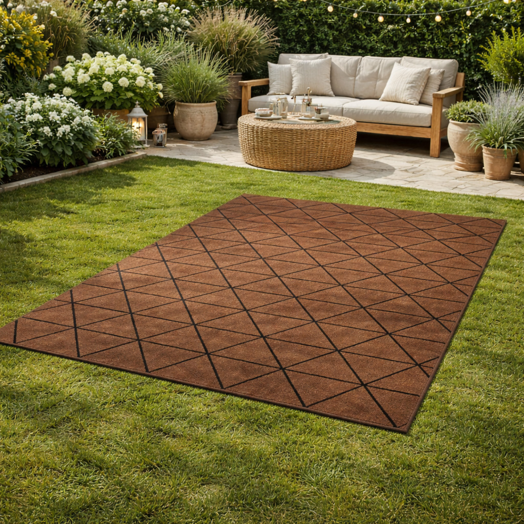 Hand Tufted Rectangle 5x7 5x8 6x8 6x9 Wool Area Rug Tufting Brown Color Bedroom